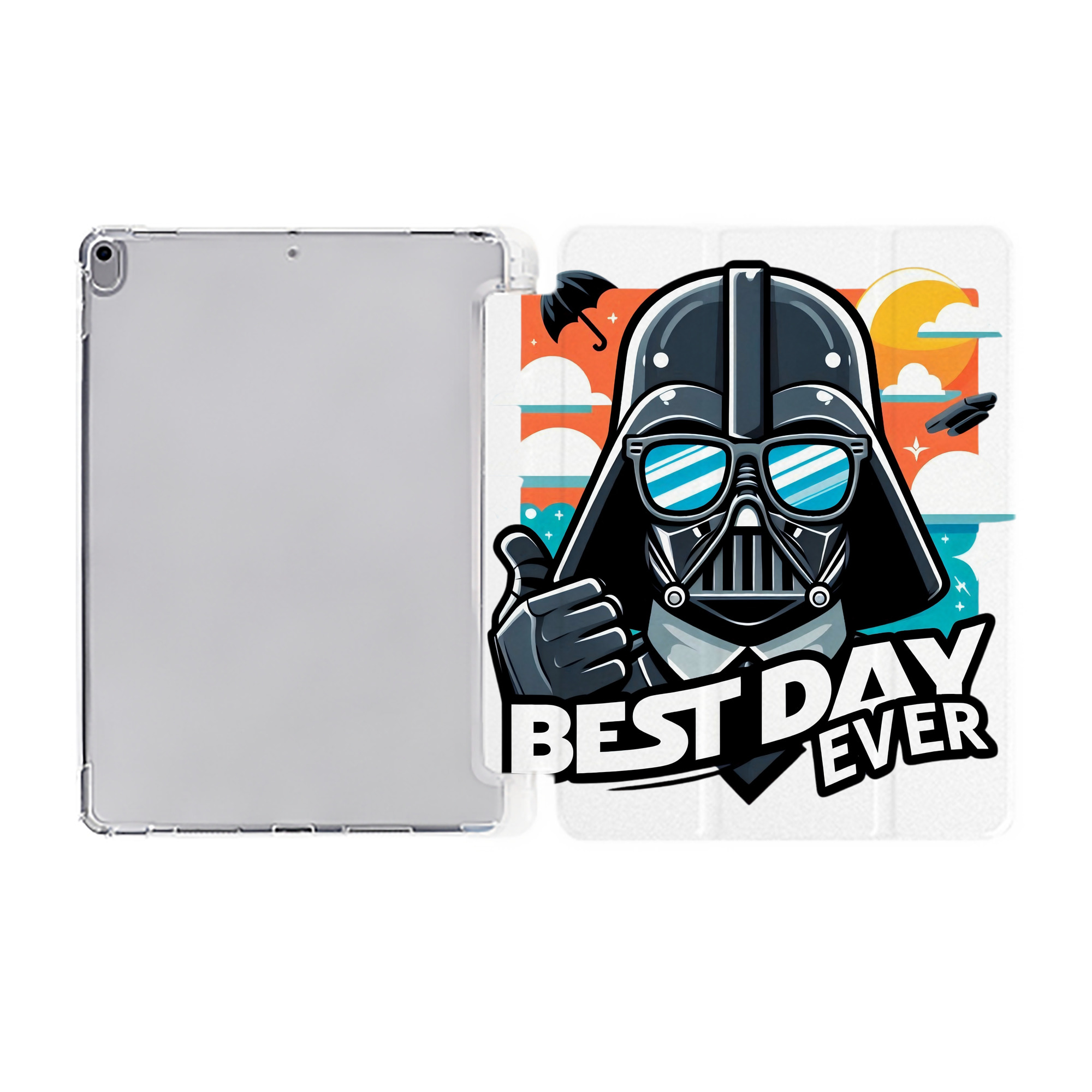 （画像用） スター・ウォーズ Star Wars IPad ケース ペン収納付き 三つ折りスタンド PUレザー×シリコン 対応機種9.5/10.5/10.9インチ